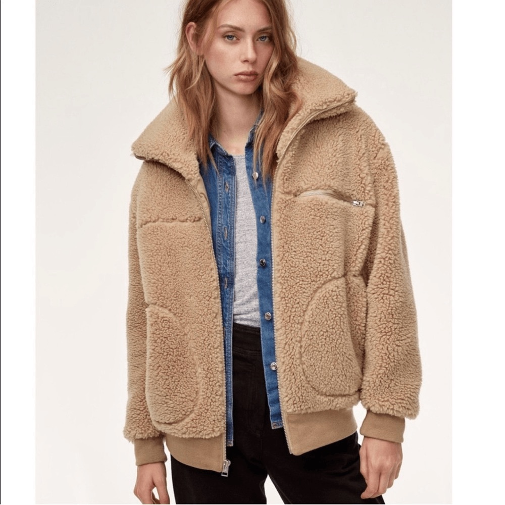 Wilfred Cozy Tan Teddy Jacket XXS